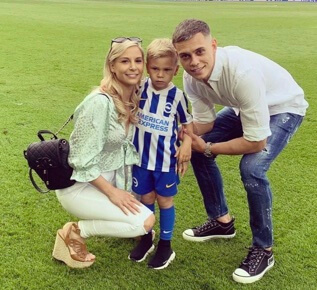 Laura Hilven and Leandro with their only son.